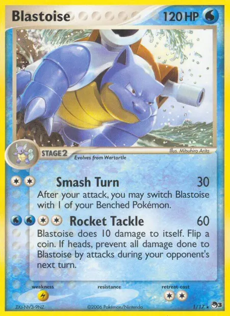 Blastoise, Pokémon card P3 1 — POP Series 3 set