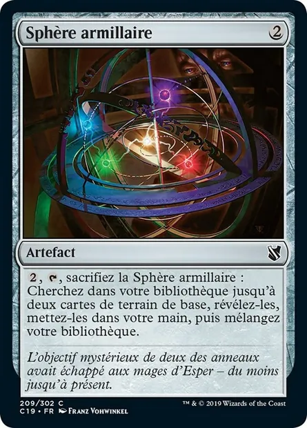 Sphère armillaire, carte Magic C19 209 — extension Commander 2019
