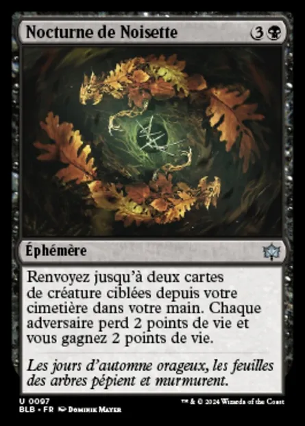 Nocturne de Noisette, carte Magic BLB 97 — extension Bloomburrow