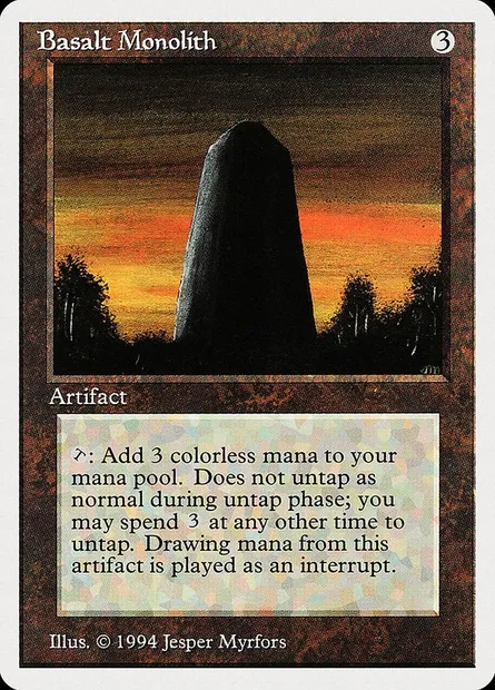 Basalt Monolith, Magic card SUM 235 — Summer Magic / Edgar set