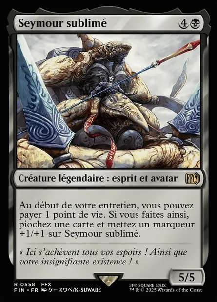 Seymour sublimé, carte Magic FIN 558 — extension Final Fantasy