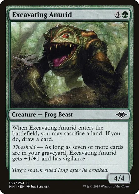 Excavating Anurid, Magic card MH1 163 — Modern Horizons set