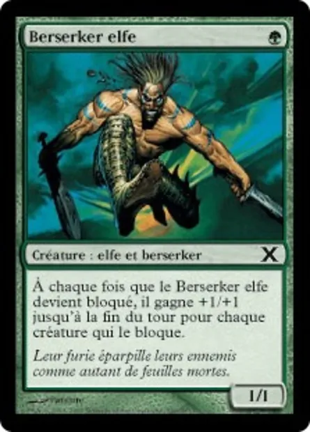 Berserker elfe, carte Magic 10E 260 — extension Dixième édition