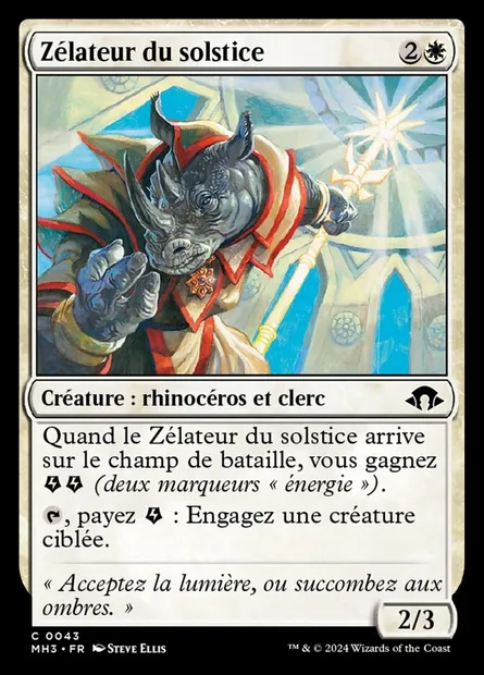 Zélateur du solstice, carte Magic MH3 43 — extension Modern Horizons 3