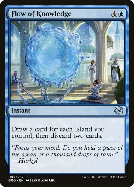 Flow of Knowledge, Magic card BRO 49 — The Brothers' War set