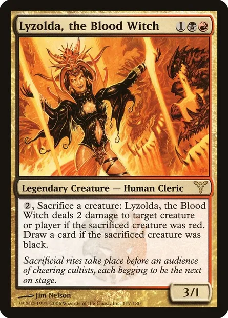 Lyzolda, la Sorcière sanguinaire, carte Magic DIS 117 — extension Discorde