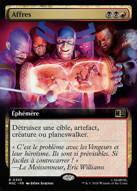 Affres, carte Magic MSC 393 — extension Marvel Super Heroes Commander