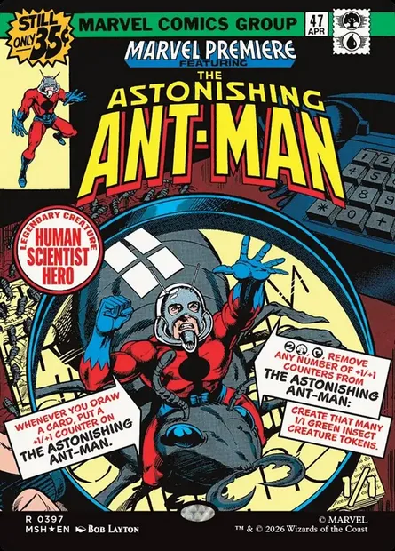 The Astonishing Ant-Man, Magic card MSH 397 — Marvel Super Heroes set