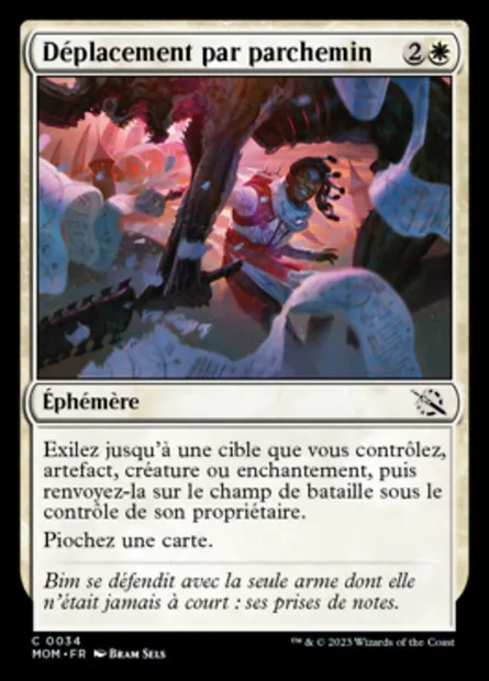 Déplacement par parchemin, carte Magic MOM 34 — extension L'invasion des machines