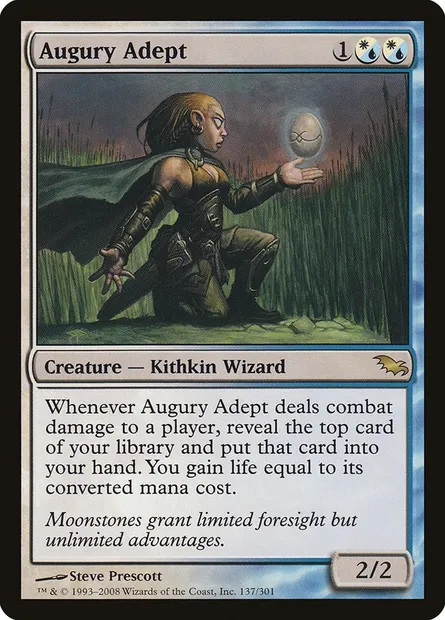 Augury Adept, Magic card SHM 137 — Shadowmoor set
