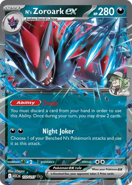N's Zoroark ex, Pokémon card ASC 137 — Ascended Heroes set