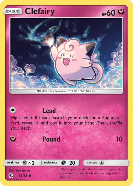 Clefairy, Pokémon card HIF 38 — Hidden Fates set