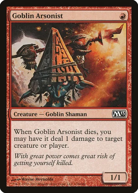 Goblin Arsonist, Magic card M13 134 — Magic 2013 set