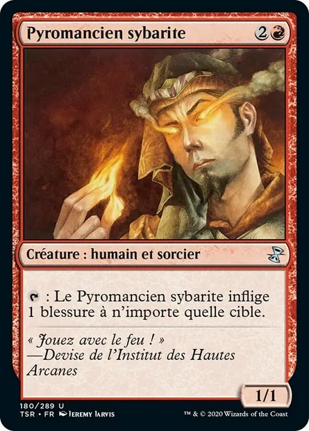 Pyromancien sybarite, carte Magic TSR 180 — extension Spirale Temporelle Remastered