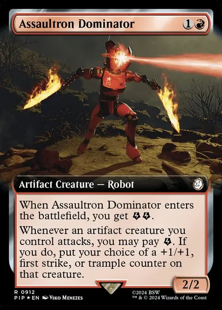 Assaultron Dominator, Magic card PIP 912 — Fallout set