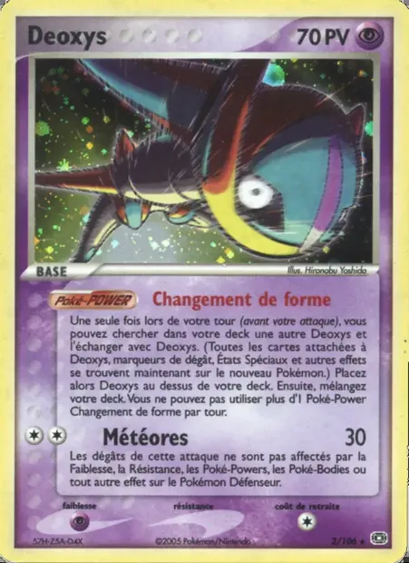 Deoxys, carte Pokémon EM 2 — extension EX Émeraude