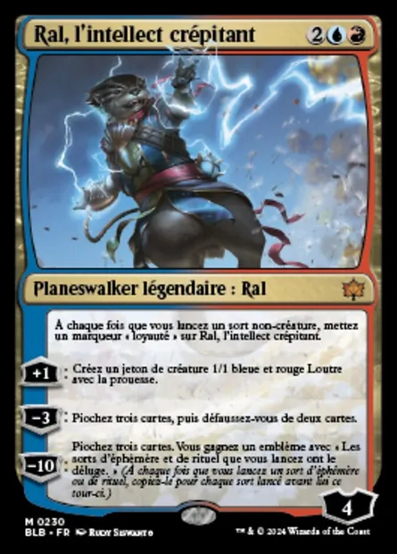 Ral, l'intellect crépitant, carte Magic BLB 230 — extension Bloomburrow