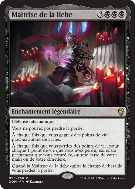 Maîtrise de la liche, carte Magic DOM 98 — extension Dominaria