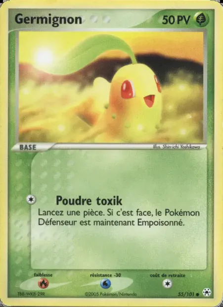 Germignon, carte Pokémon HL 55 — extension EX Légendes Oubliées