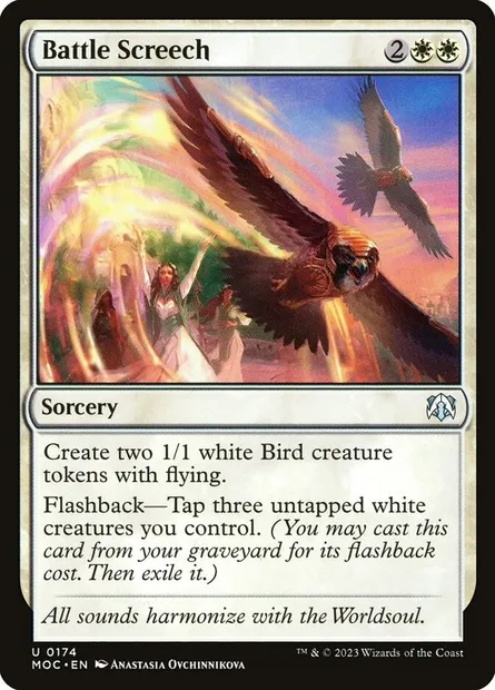 Battle Screech, Magic card MOC 174 — March of the Machine Commander set