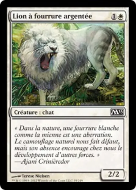 Lion à fourrure argentée, carte Magic M13 35 — extension Magic 2013