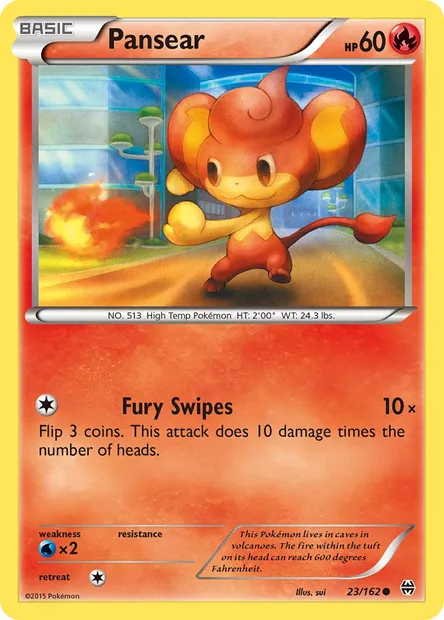 Pansear, Pokémon card BKT 23 — BREAKthrough set