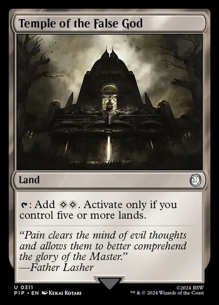Temple of the False God, Magic card PIP 311 — Fallout set