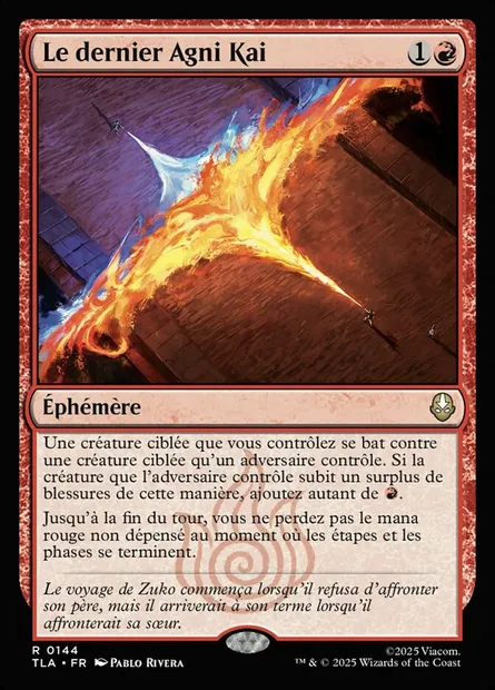 Le dernier Agni Kai, carte Magic TLA 144 — extension Avatar: The Last Airbender