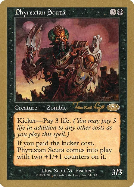 Phyrexian Scuta, Magic card WC01 tvdl51 — World Championship Decks 2001 set