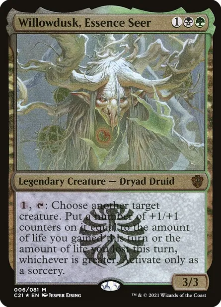 Willowdusk, Essence Seer, Magic card OC21 6 — Commander 2021 Display Commanders set