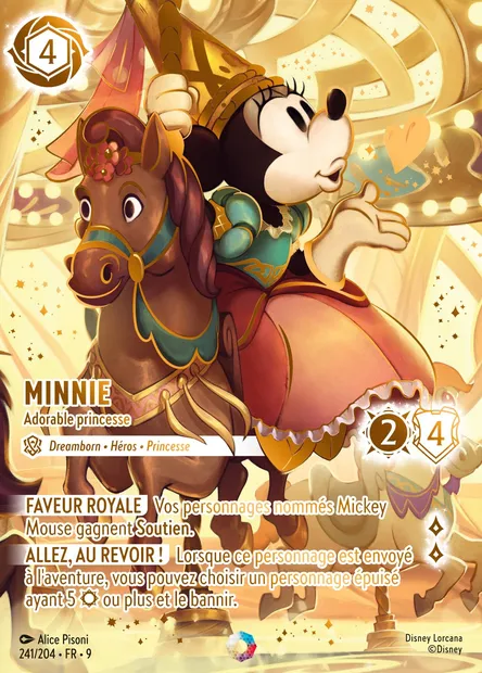 Minnie - Adorable princesse, carte Disney Lorcana CH9-241 — extension Fabuleux