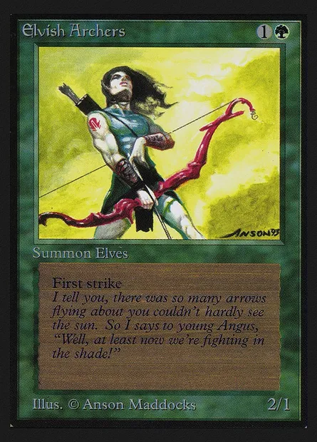 Archers elfes, carte Magic CEI 192 — extension Intl. Collectors' Edition