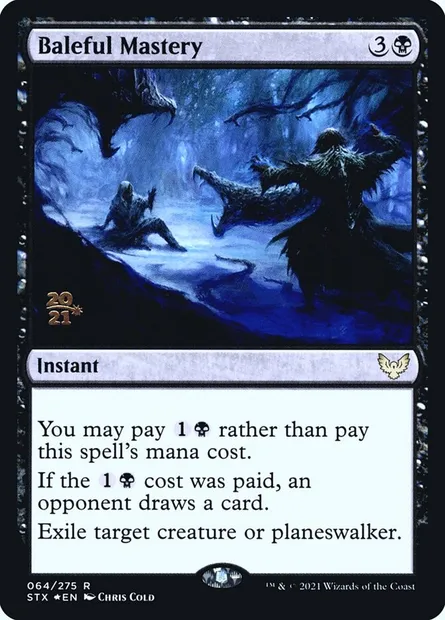 Baleful Mastery, Magic card PSTX 64s — Strixhaven: School of Mages Promos set