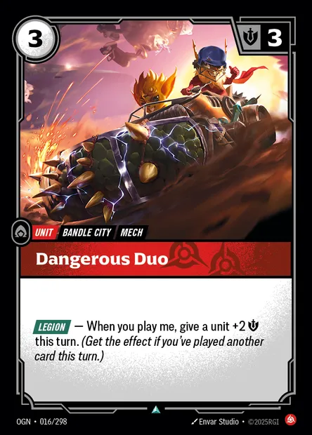 Dangerous Duo, Riftbound card OGN 016 — Origins set