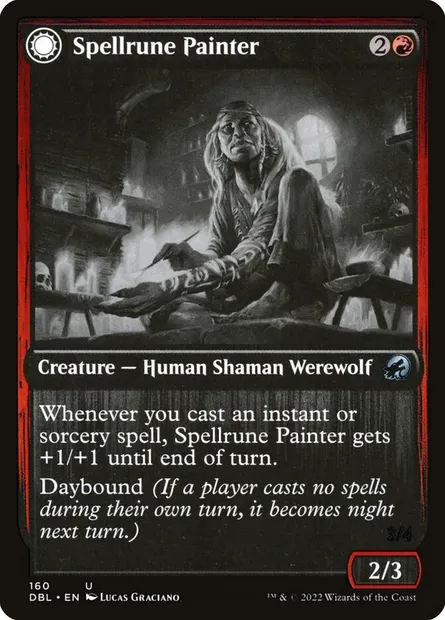 Spellrune Painter // Spellrune Howler, Magic card DBL 160 — Innistrad: Double Feature set