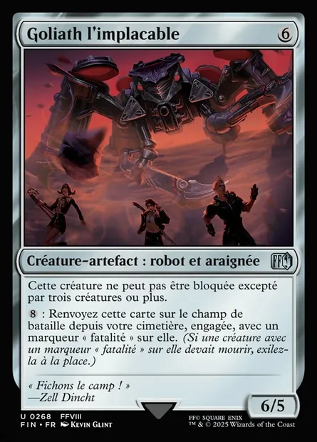 Goliath l'implacable, carte Magic FIN 268 — extension Final Fantasy