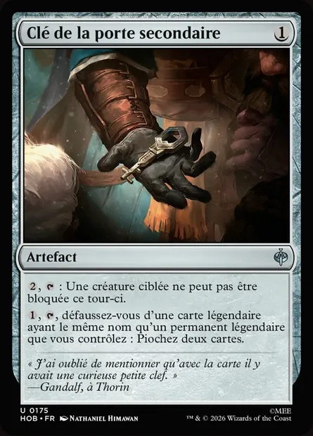 Clé de la porte secondaire, carte Magic HOB 175 — extension The Hobbit