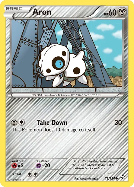 Aron, Pokémon card DRX 78 — Dragons Exalted set