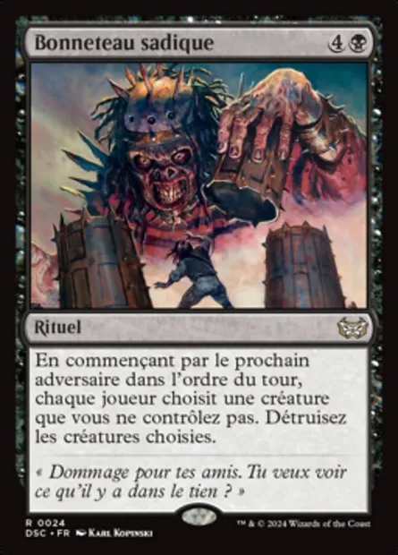 Bonneteau sadique, carte Magic DSC 24 — extension Duskmourn: House of Horror Commander