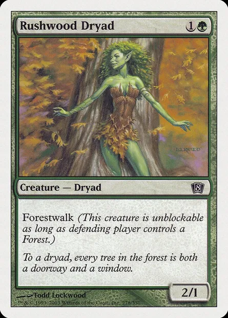Rushwood Dryad, Magic card 8ED 278 — Eighth Edition set