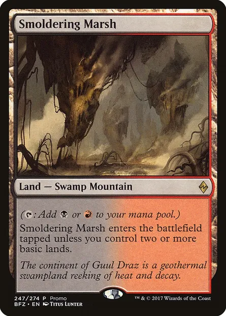 Smoldering Marsh, Magic card PSS1 247 — BFZ Standard Series set