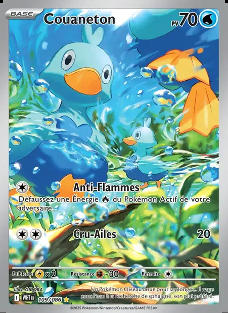 Couaneton, carte Pokémon WHT 109 — extension Flamme Blanche