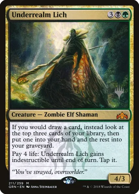 Underrealm Lich, Magic card PGRN 211p — Guilds of Ravnica Promos set