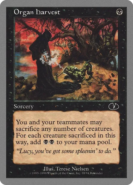 Organ Harvest, Magic card UGL 35 — Unglued set