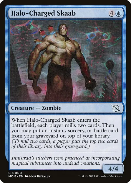 Halo-Charged Skaab, Magic card MOM 60 — March of the Machine set