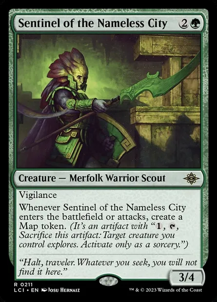 Sentinel of the Nameless City, Magic card LCI 211 — The Lost Caverns of Ixalan set