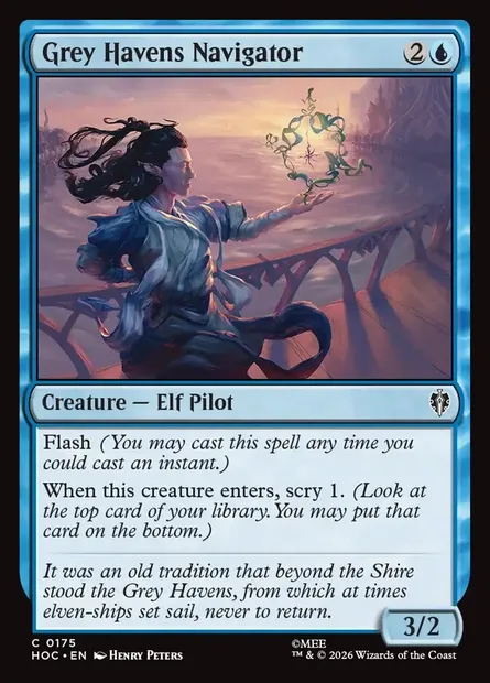 Grey Havens Navigator, Magic card HOC 175 — The Hobbit Eternal set