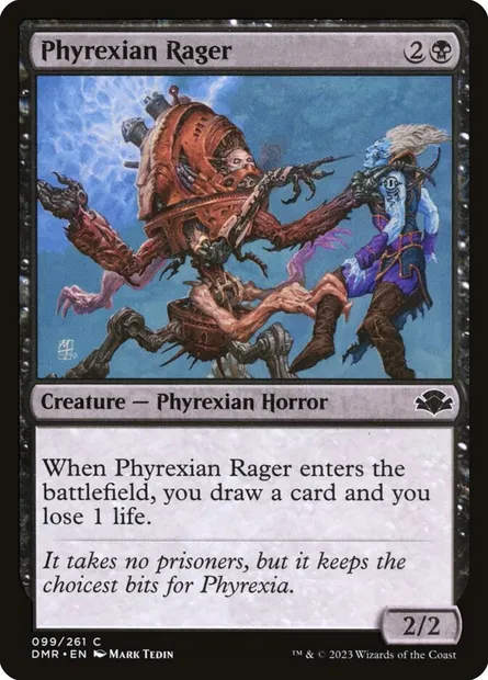 Phyrexian Rager, Magic card DMR 99 — Dominaria Remastered set