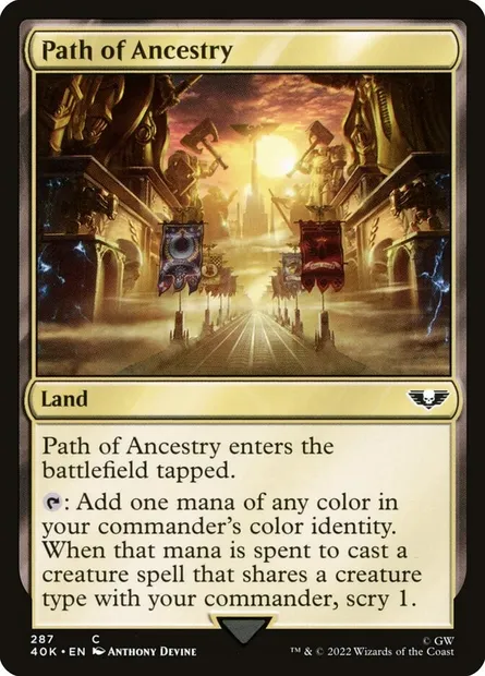Voie de l'Ascendance, carte Magic 40K 287 — extension Warhammer 40,000 Commander