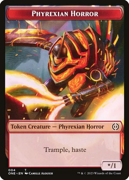 Phyrexian Horror, carte Magic TONE 4 — extension Phyrexia: All Will Be One Tokens